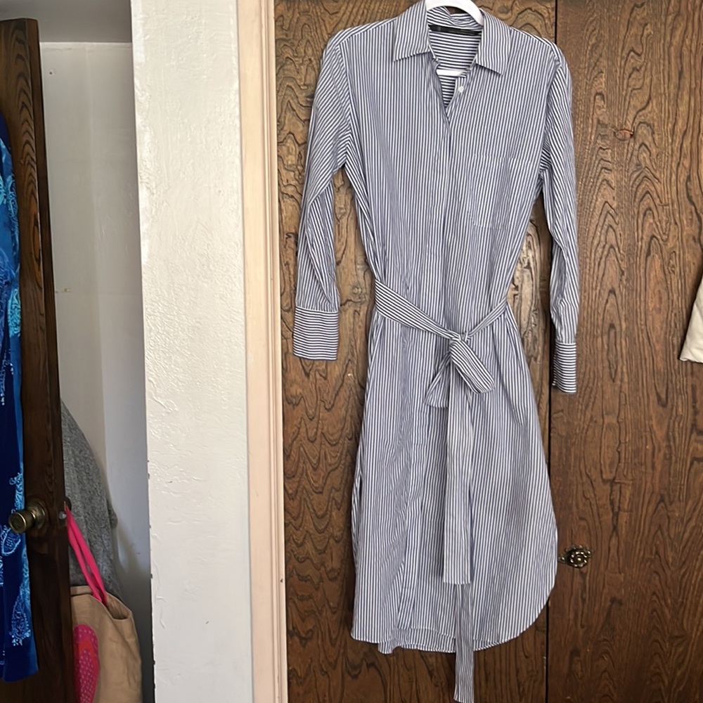 Zara Woman Studio pin striped shirt dress-classic style